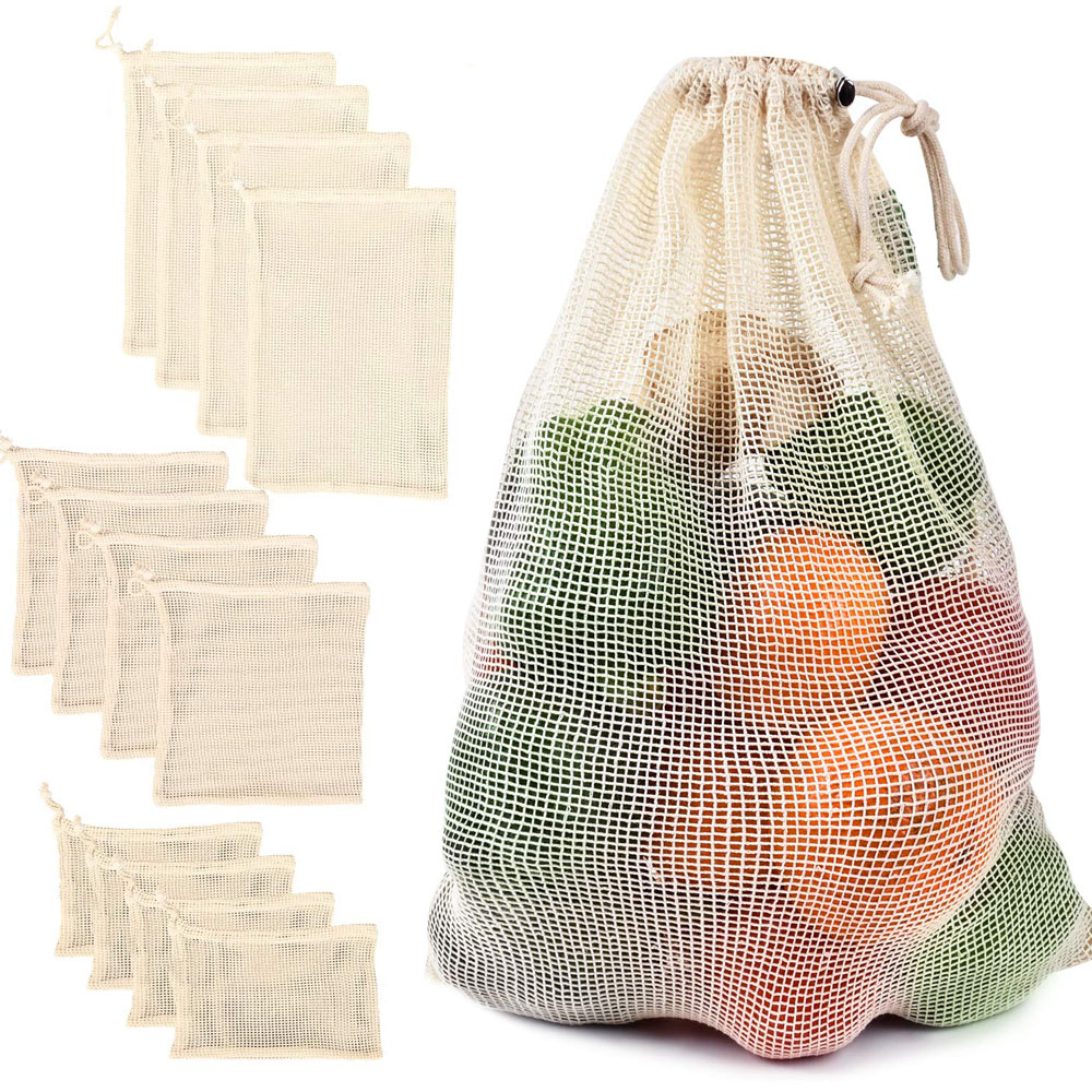 Reusable Produce Bag - Cotton Mesh Vegetable Bags Produce Bag