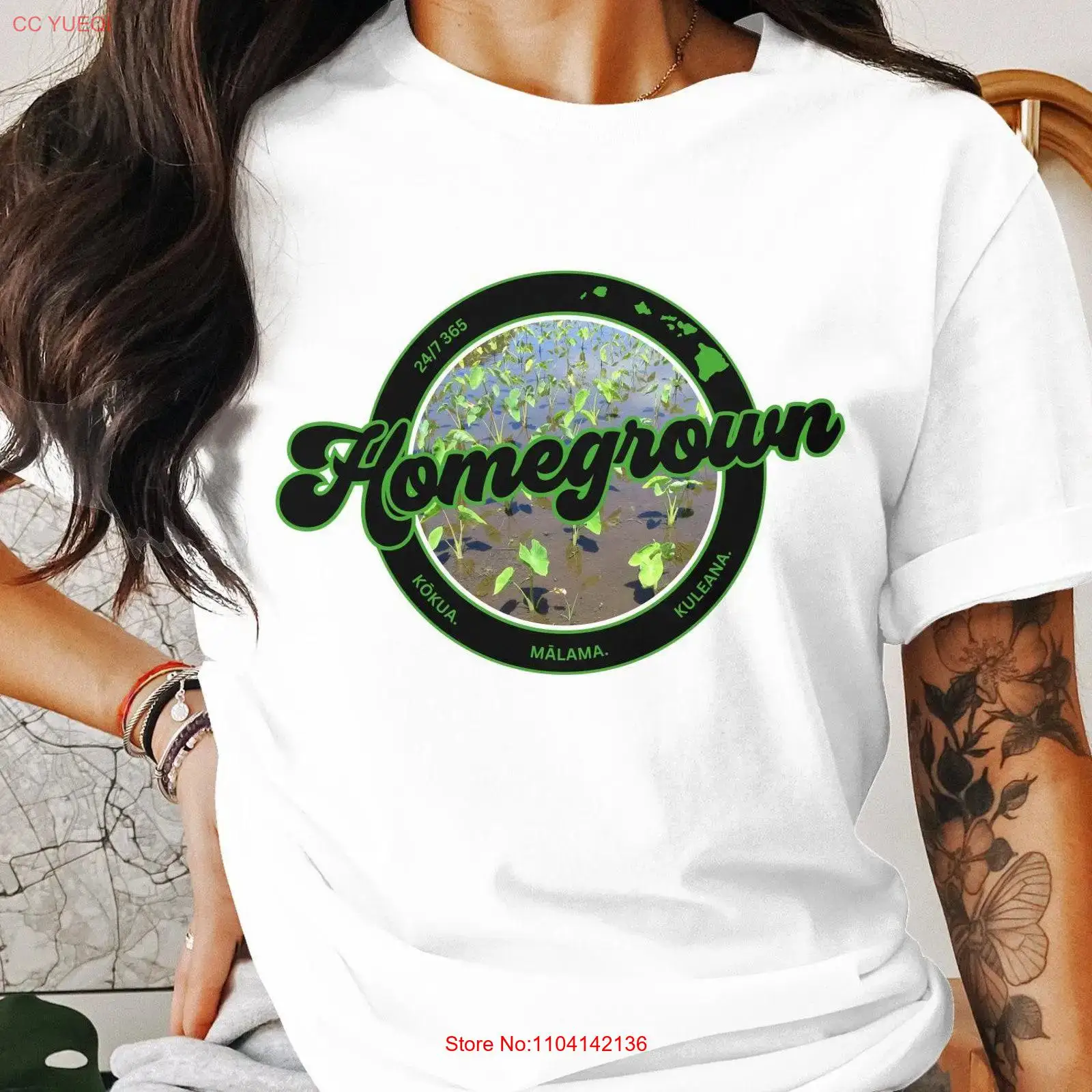 Sustainable Living Is - Hawaii Homegrown Logo T Shirt Earthy