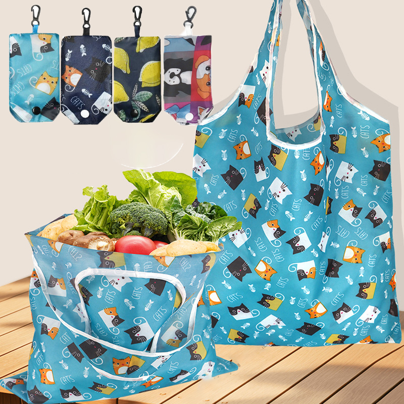 Reusable Produce Bag - Large Shopping Bag Foldable Fruit Vegetable