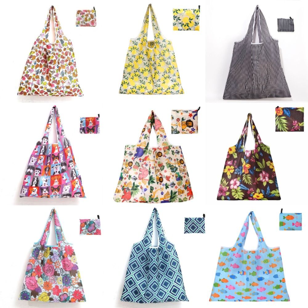 Reusable Produce Bag - Fashion Large Capacity Folding Shopping Bag