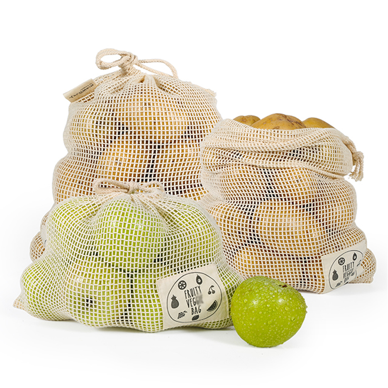 6/10 Packs Organic Cotton Reus - Reusable Produce Bag のレビューと価格