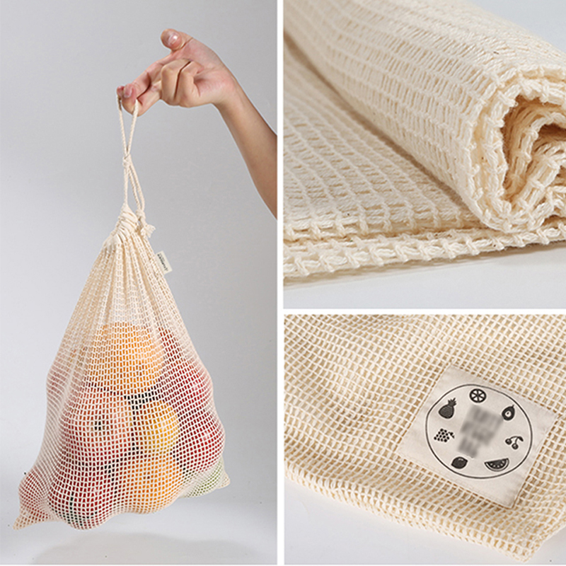 6/10 Packs Organic Cotton Reus - Reusable Produce Bag のレビューと価格