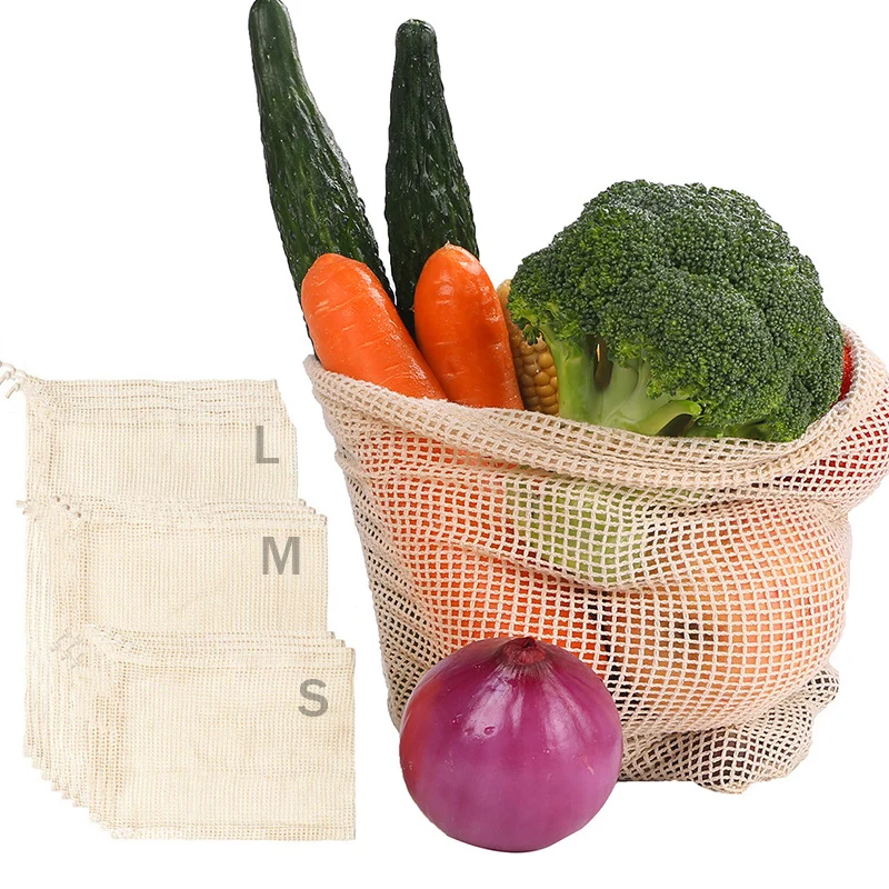 Cotton Mesh Vegetable Bags Pro - Reusable Produce Bag のレビューと価格