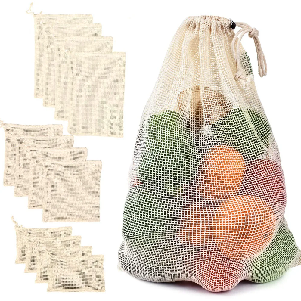 Cotton Mesh Vegetable Bags Pro - Reusable Produce Bag のレビューと価格