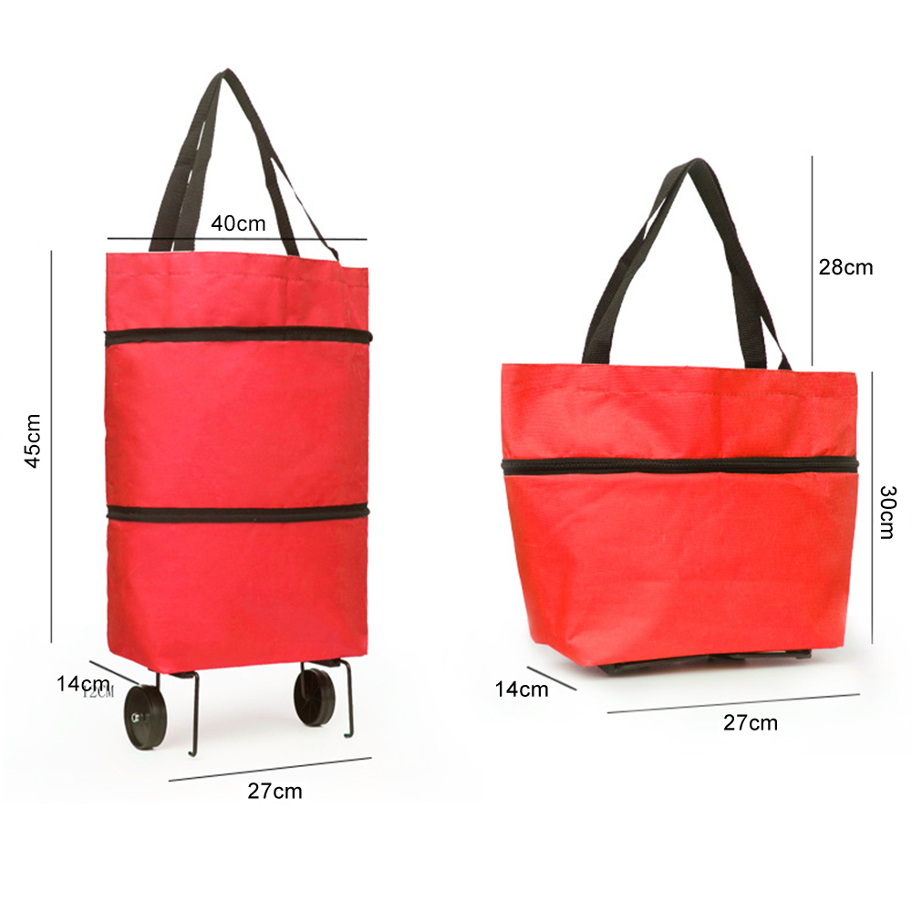 Folding Shopping Pull Cart Tro - Reusable Produce Bag のレビューと価格