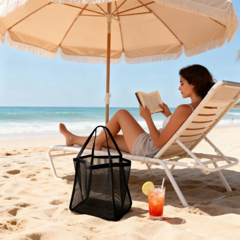 Large Mesh Beach Bag High Capa - Reusable Produce Bag のレビューと価格