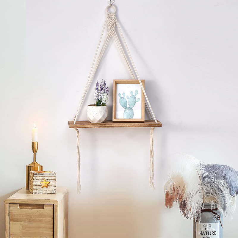 Boho Macrame Wall Shelf Handma - Sustainable Living Is のレビューと価格