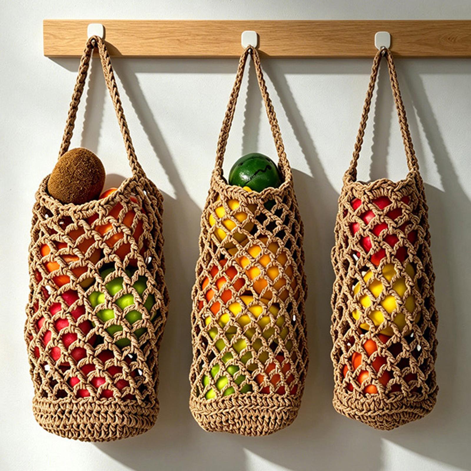 Boho Hand Woven Vegetable Stor - Reusable Produce Bag のレビューと価格